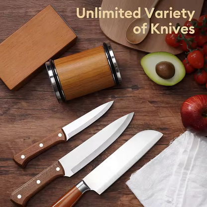 Rolling Knife Sharpener Magnetic Knife Holder Diamond Sharpening Stone Kit with 15 and 20 Degrees Angle Roller Kitchen Accessory