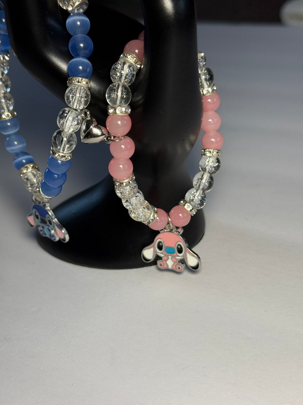 Disney-Stitch Angel Crystal Beads Bracelet, Matching Inspired Bracelets,