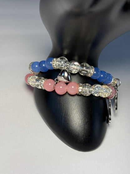 Disney-Stitch Angel Crystal Beads Bracelet, Matching Inspired Bracelets,